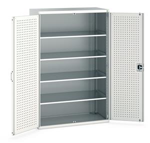 Bott Tool Storage Cupboards for workshops with Shelves and or Perfo Doors Bott Perfo Door Cupboard 1300Wx650Dx2000mmH - 4 Shelves